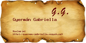 Gyermán Gabriella névjegykártya